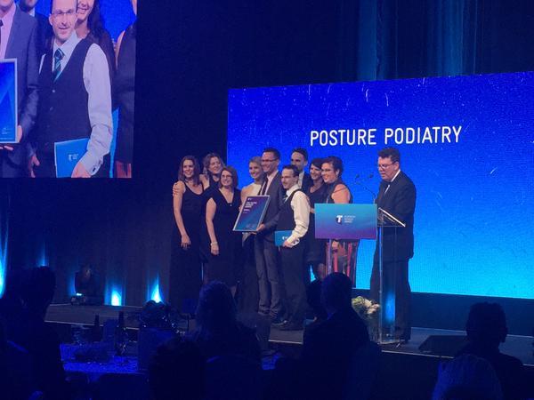 Posture Podiatry win the Telstra Business Award