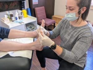 Diabetic foot examination at Posture Podiatry Adelaide