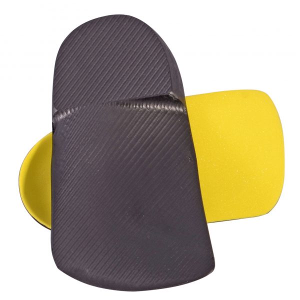 Milled polypropylene orthotics with yellow covers at Posture Podiatry Adelaide