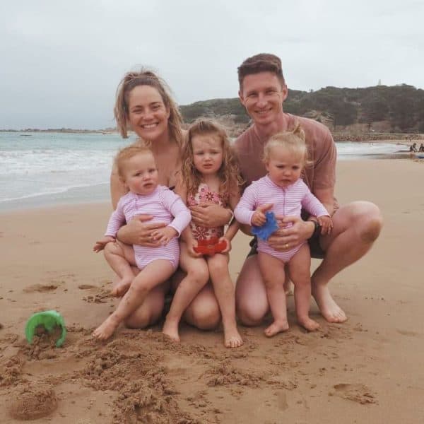 Tom Kolesnik and family on the beach - January 2024